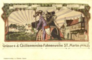 Grüsse von der Cäcilienvereins-Fahnenweihe St. Martin Pfalz . Privatbesitz.  