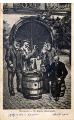 Weinprobe in St. Martin. Postkarte 1. Version. 